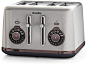 Breville Bread Select 4-Slice Toaster | Temperature Control & High Lift | Wide Slots & Independent 2-Slice Controls | Brushed Nickel (Silver/Grey), [VTT953]: Amazon.co.uk: Kitchen & Home