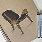 Hans Wegner Shell Chair #industrialdesign #productdesign #ID #sketching…