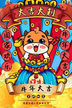 牛年海报 【酷图网】2021年,牛年大吉,中国年,给您拜年啦,金牛贺岁,福牛迎春,牛年好运,开门红,鲤鱼跳龙门,锦鲤,日历台历封面,牛年插画,手绘卡通牛,年货节,春节红包袋,国潮来袭,国潮元素,除夕,年会邀请函,年夜饭,牌坊,祥云,新年美陈,牛年,牛年海报,水浪纹理,手机壳图案,年年有余,恭贺新春,元宵节,春节,新年