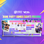 Photo by Mobile Legends: Bang Bang on May 10, 2024. May be a video game screenshot of poster and text that says 'MOBILE LEGENDS BANG PANK+ PARTY 11 18 19 * RANK PARTY BONUS EVENTS PREVIEW 12 25 26 27 31 CHOOSE1 OF 10 FREE SKINS RANKPARTY BATTLEPRIVILEGES 