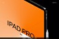4款极简iPad平板电脑ui界面设计作品贴图ps样机等距展示效果图