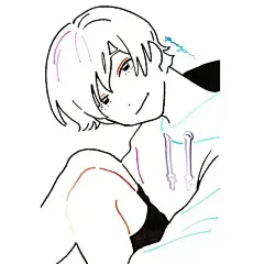 くまそ?う：偏爱少女风，柔和的线条勾勒出女孩的面庞，色彩点睛，风格清新唯美。