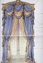 窗帘款式第二波  欧式古典手绘稿 : 窗帘款式第二波  欧式古典手绘稿@北坤人素材