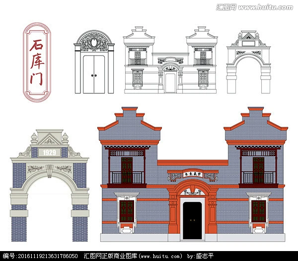 石库门建筑-花瓣网