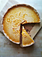 Meyer Lemon Honey Tart with Salted Shortbread Crust