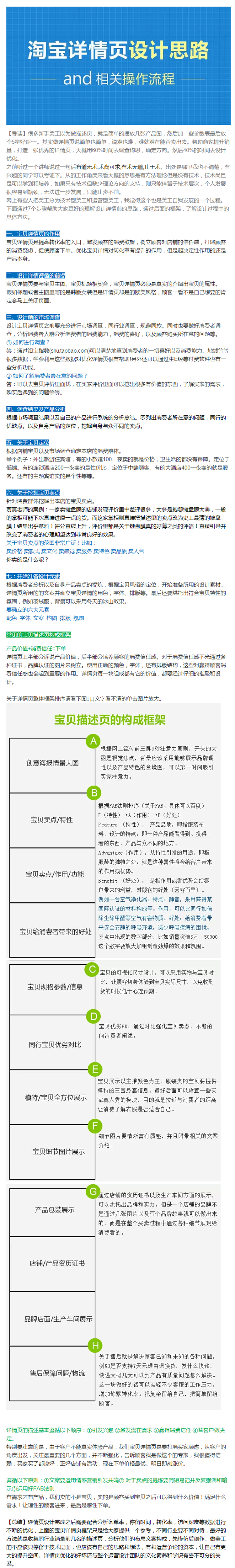 史上最强的宝贝详情页设计思路以及操作流程