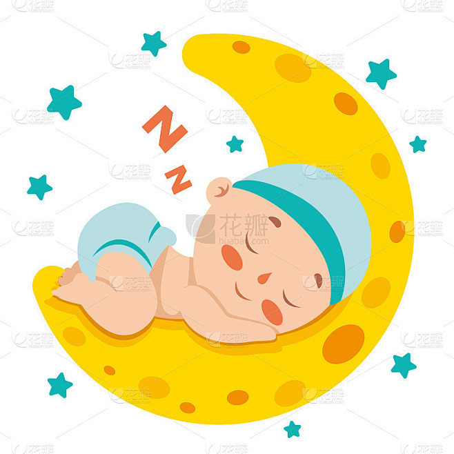 一个新生婴儿的卡通形象