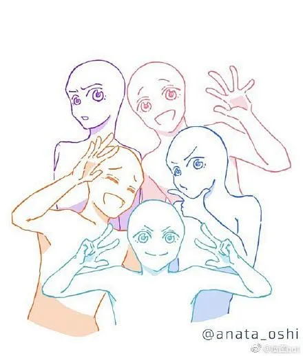 多人构图素材-花瓣网