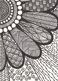 几何纹样图案插画,平面构成基础,手绘黑白装饰图案素材,手绘黑白线稿