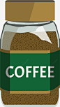 瓶装的咖啡高清素材 创意 卡通 提神 棕色 熬夜 玻璃瓶 绿色 罐装 英文字母 元素 免抠png 设计图片 免费下载 页面网页 平面电商 创意素材