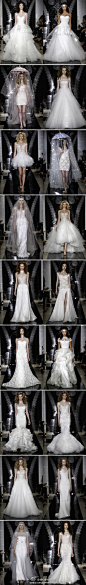 #婚纱# Reem Acra Spring 2014 婚纱趋势，通透质和小短款会成为明年的新趋势吗？