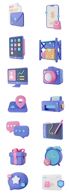 时尚3D互联网电商产品研发开发工作UI图标Sketch格式PNG格式素材-淘宝网