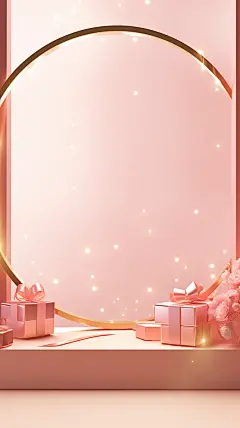 七夕情人节粉色浪漫AI场景素材