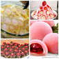 草莓沙冰，椰奶西米露，水果麻薯