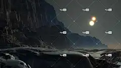 山 悬崖 3D 壁纸 雪 自然 双阳光 多雾路段 薄雾 冬天