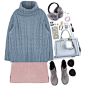 A fashion look from January 2016 featuring long sleeve sweaters, pink skirt and high heel boots. Browse and shop related looks.