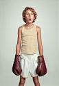 The Boyish Blond Boxer : The study of a young male boxer. With the visual story telling of Norman Rockwell in mind. 