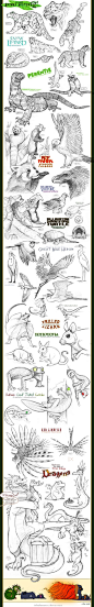 Animal Sketches 2 by Altalamatox.deviantart.com on @deviantART: 