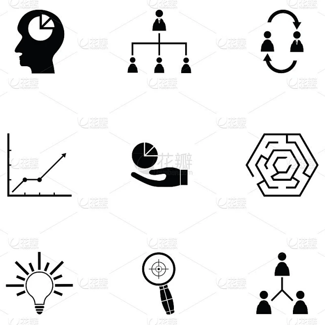 management icon set素材-花瓣网