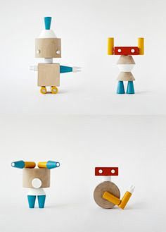 wooden robot toys