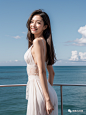 AI绘画 | 海边美女