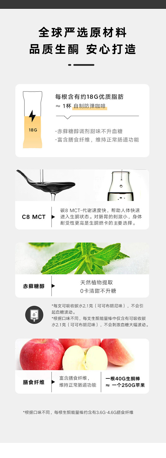 理想燃料生酮能量棒6根蛋白棒低碳水代餐M...