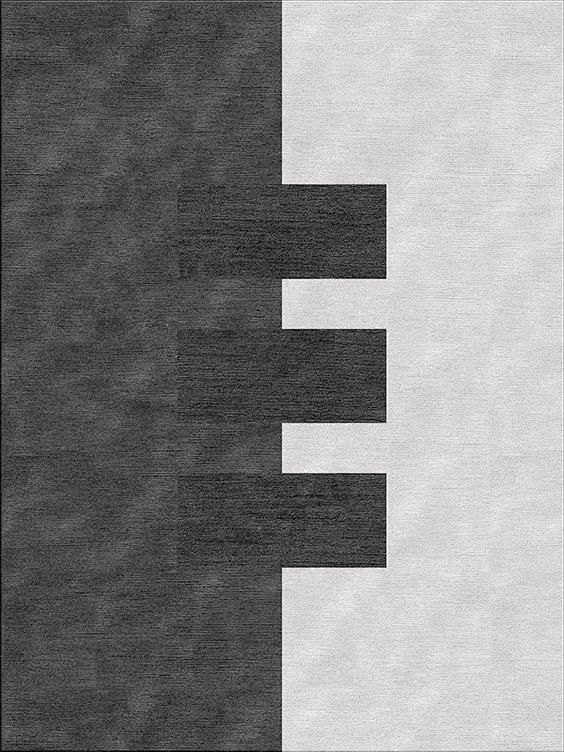 北欧风格灰白色双拼色图案地毯贴图
