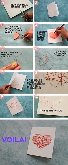 diy string art card....