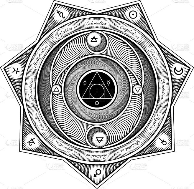 炼金术符号交互Sheme -矢量插图风格素材-花瓣网
