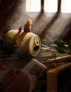 #插画狂想# #绘本# 插画师 Emilia Dziubak 绘本《The Borrowers 》（借东西的小人儿）内页分享。 ​​​​