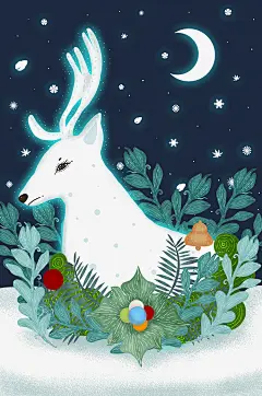 唯美手绘梦幻女孩插画手机壁纸APP插图UI界面海报背景PSD设计素材-淘宝网