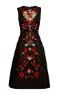 Sleeveless Gazar Embellished A-Line Dress by Dolce & Gabbana for Preorder on Moda Operandi