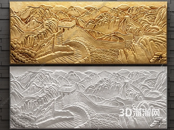 新中式浮雕3D模型