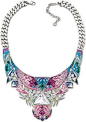 Tangara Bib Necklace - Swarovski's Tropical Paradise Collection   #swarovski #handmade