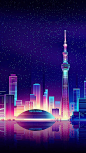 Tokyo, cityscape, buildings, art, 720x1280 wallpaper