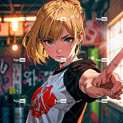 Ai产生的 女孩 动漫 舞蹈家 舞蹈 嘻哈（音乐 手势 愉快