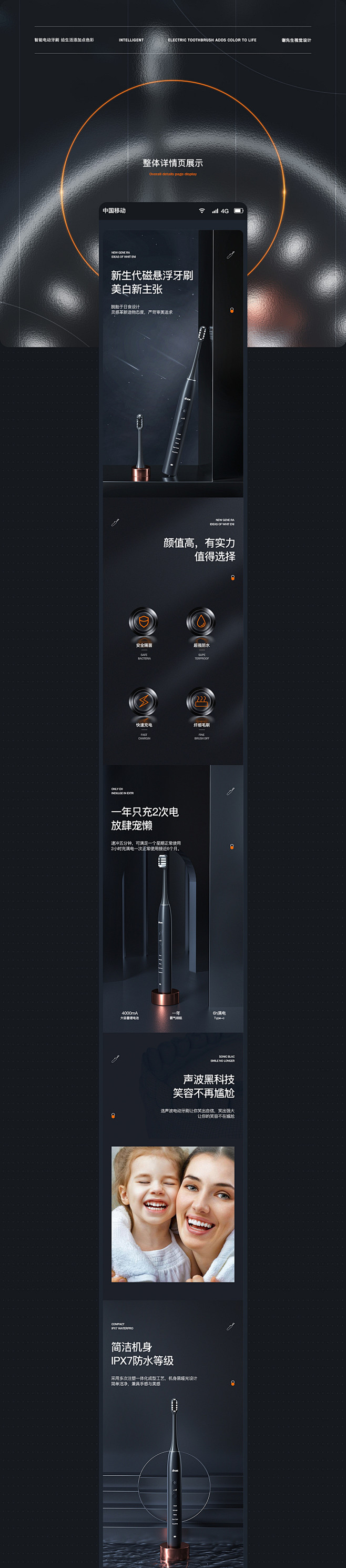 牙刷详情页详情页设计