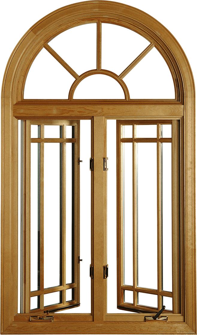 中国风古代手绘花窗门窗屏风木纹木质窗户山水画圆环免扣素材