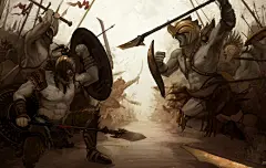 45张武士和战争场景题材CG作品