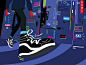 Midnight walk : this is me and my everyday walk in the city and my good friend vans sk8hi shoes.