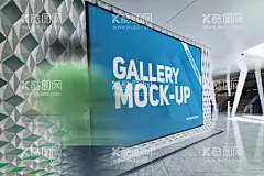 展览海报样机  - 源文件下载【酷图网】楼梯广告样机,巨幅海报样机,室外大型海报,展览展会海报,展览展会样机,海报样机