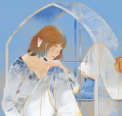 #画笔的力量# 让优美的音符像蒲公音一样，将温暖播种，抚慰心灵#送樱花给武汉##武汉加油#@微博美学  李旻插画超话 ​​​​