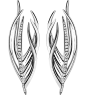 SHAUN LEANE White Feather silver and diamond earrings