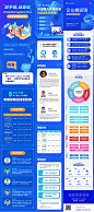 蓝色H5金融保险培训数据报表新媒体营销宣传长图海报PSD素材模板-淘宝网
