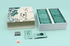 这组插画风的茶叶包装设计，很精致！