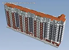 四联排板式小高层住宅楼模型3D建筑模型|3d模型下载|3D素材|建筑效果图|室外建筑模型|室外建筑设计|外立面效果图|住宅楼模型|建筑设计|建筑设计封面设计模板|建筑设计名片模板|室内室外建筑设计