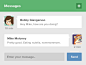 messages widget1 扁平化UI设计