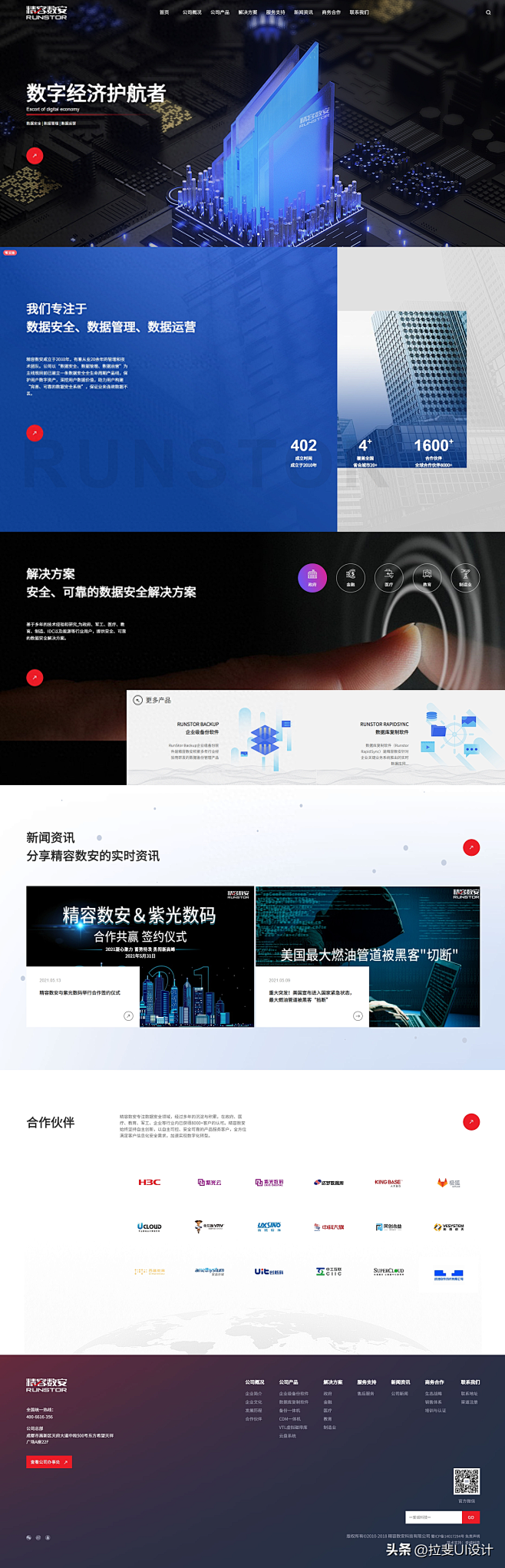 不同风格WEB网站首页UI设计风格，各种...