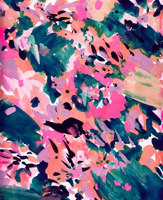 Abstract Painted Flo...