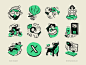 mini illustrations and icons